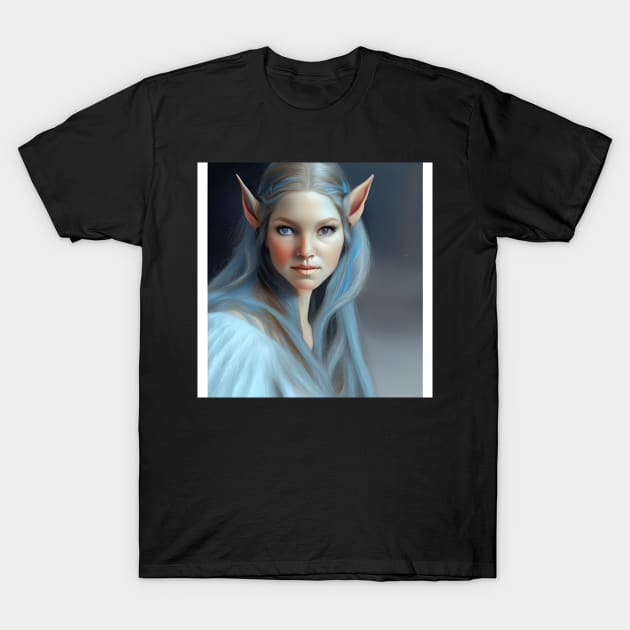 Portrait of an Elven Ice Princess T-Shirt by Colin-Bentham